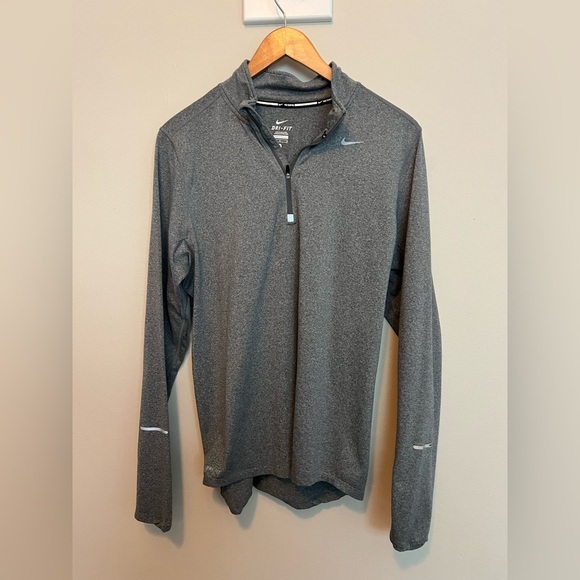 Nike Other - Nike Pro Dri-FIT Mens 1/4 Zip Hyper Dry Training Top Pullover Gray Medium